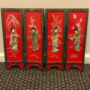 Small Hand Painted Panel Divider 18.5" W x 14" H